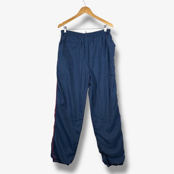 Vintage Christian Dior Track Pants Mens XL Blue Red Drawstring Retro Atheltic - Picture 1 of 7